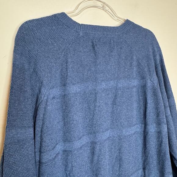 Hawker Rye Cotton Cashmere Crewneck Sweater Pullover Blue NWT Size XL - Picture 6 of 9